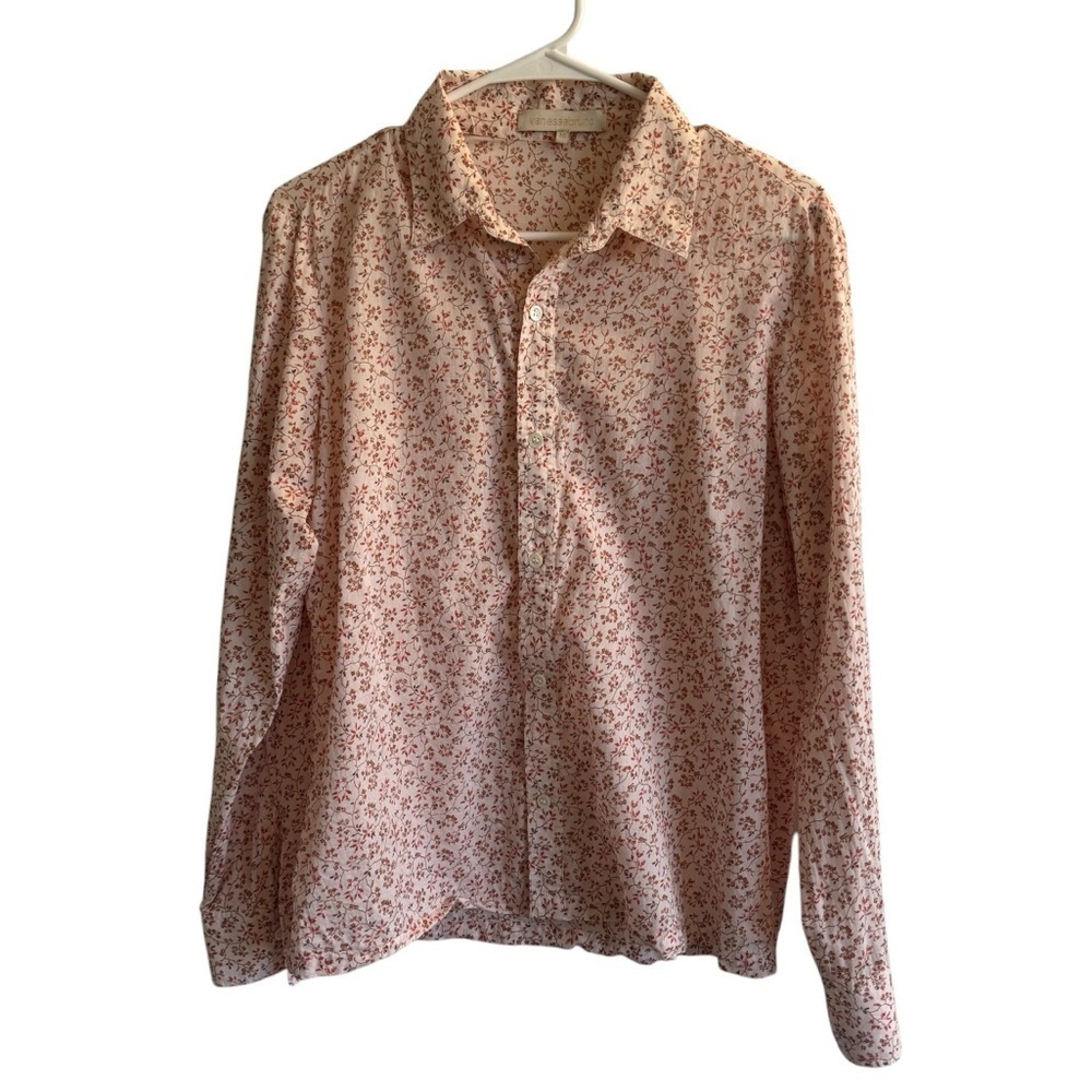 Vanessa Bruno Pink Floral Button Down Shirt